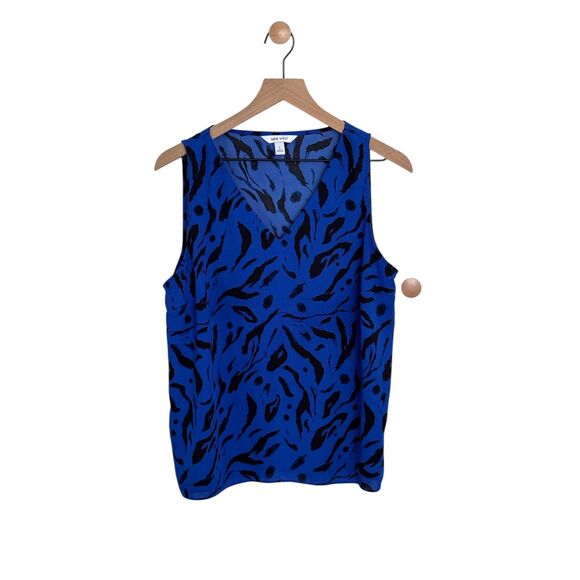 Nine West Woven V-Neck Sleeveless Tank Top Women's Size L - Picture 1 of 5